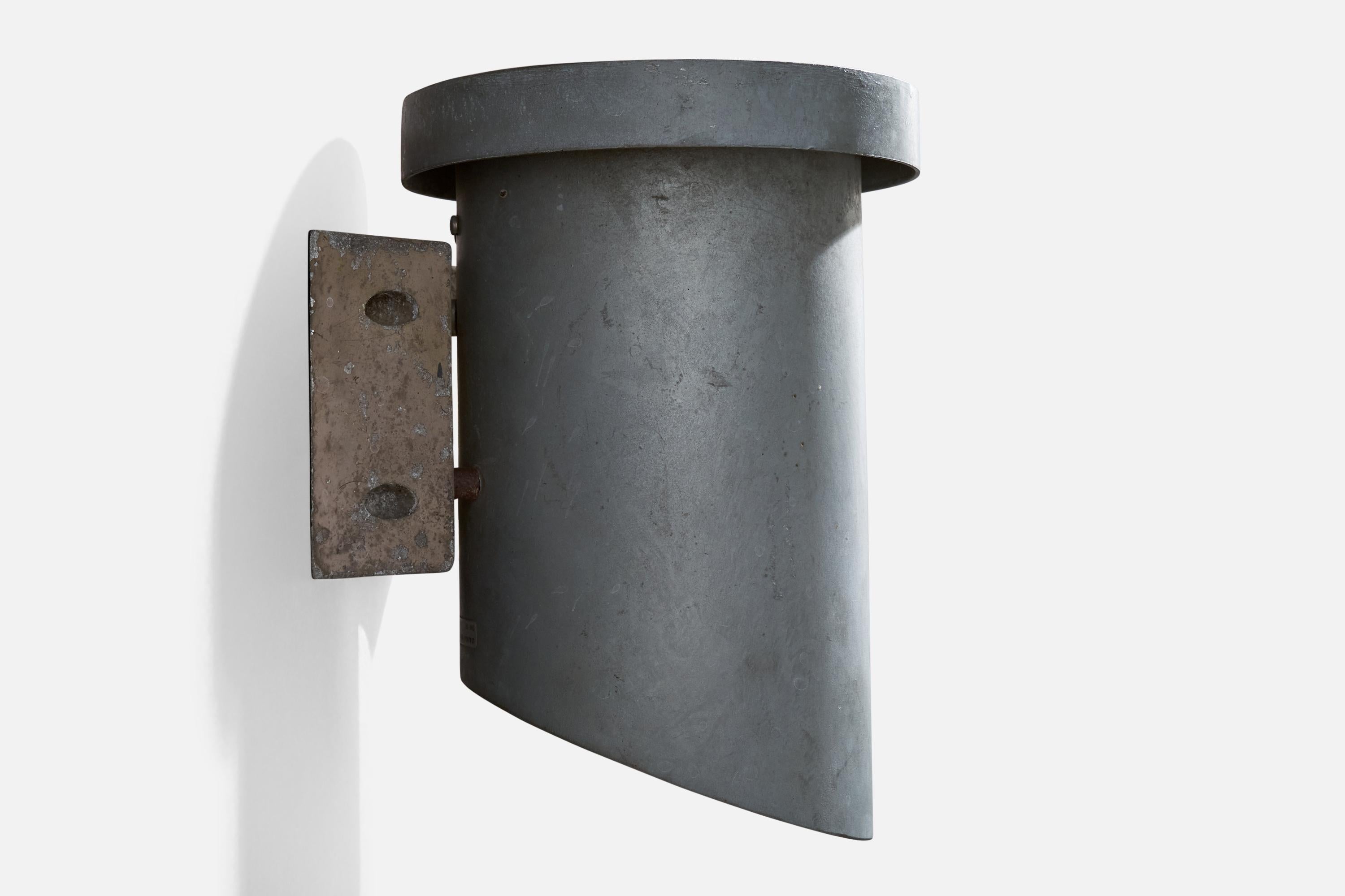 Dahls Maskinfabrik, Wandleuchten, Stahl, Metall, Dänemark, ca. 1980er Jahre im Angebot 1