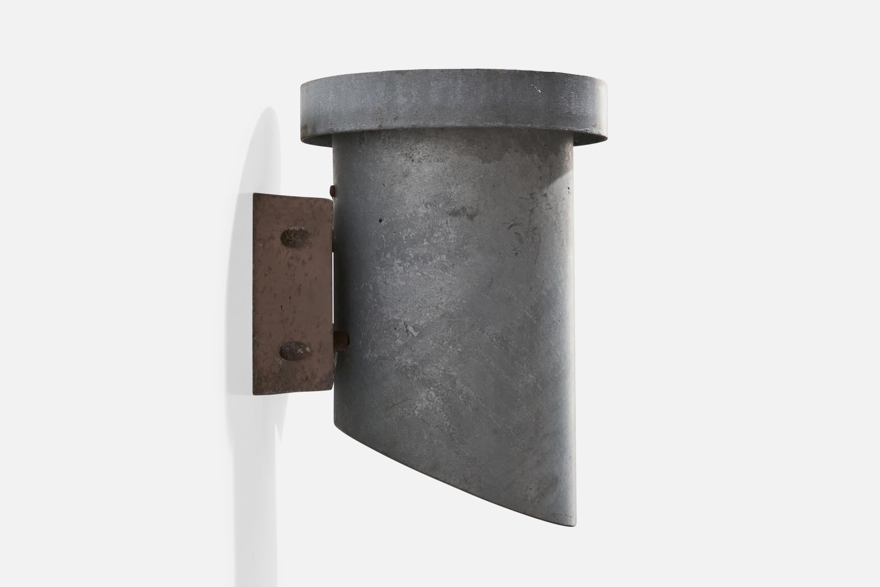 Dahls Maskinfabrik, Wandleuchten, Stahl, Metall, Dänemark, ca. 1980er Jahre im Angebot 2