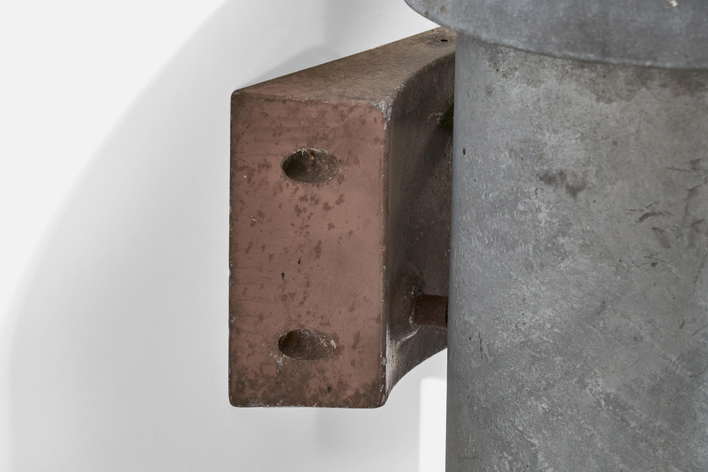 Dahls Maskinfabrik, Wandleuchten, Stahl, Metall, Dänemark, ca. 1980er Jahre im Angebot 4