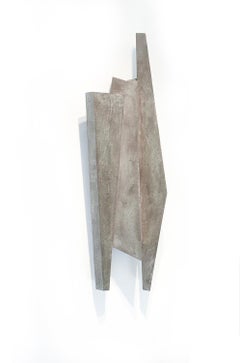 Vorrei poter parlare con mio fratello (scultura astratta minimalista da parete grigia)