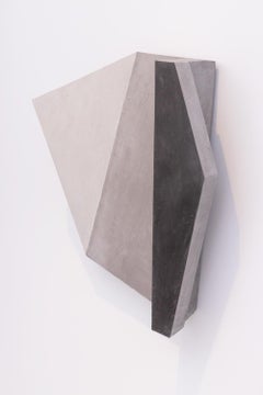 Please Leave Us Alone (Abstract Minimalist Light Grey 3-D Wall Sculpture)