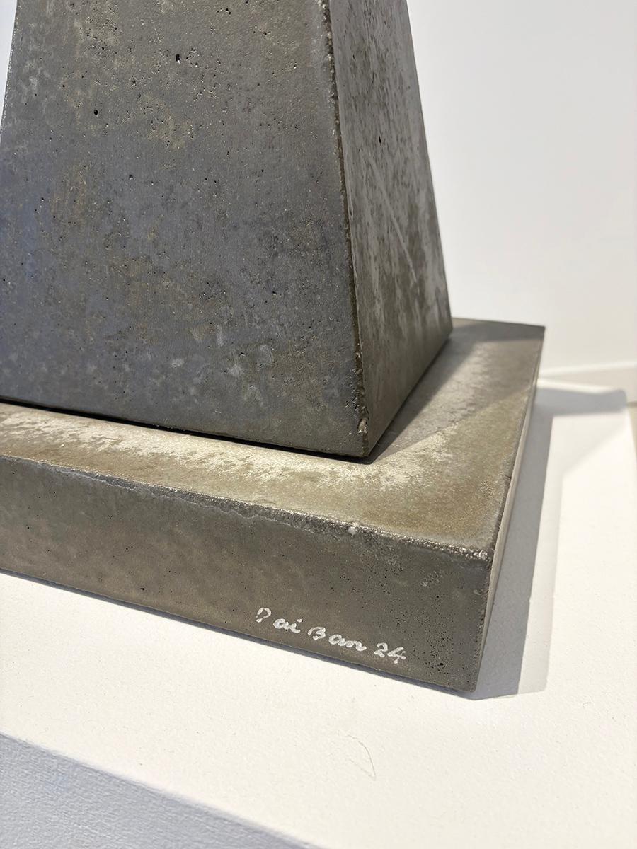 Slender Thing (Abstract, Modernist Brancusi Inspired Minimalist Grey Sculpture) For Sale 3