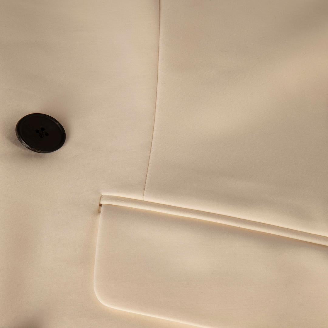Beige Blazer doppiopetto Dai Ecru taglia L. in vendita