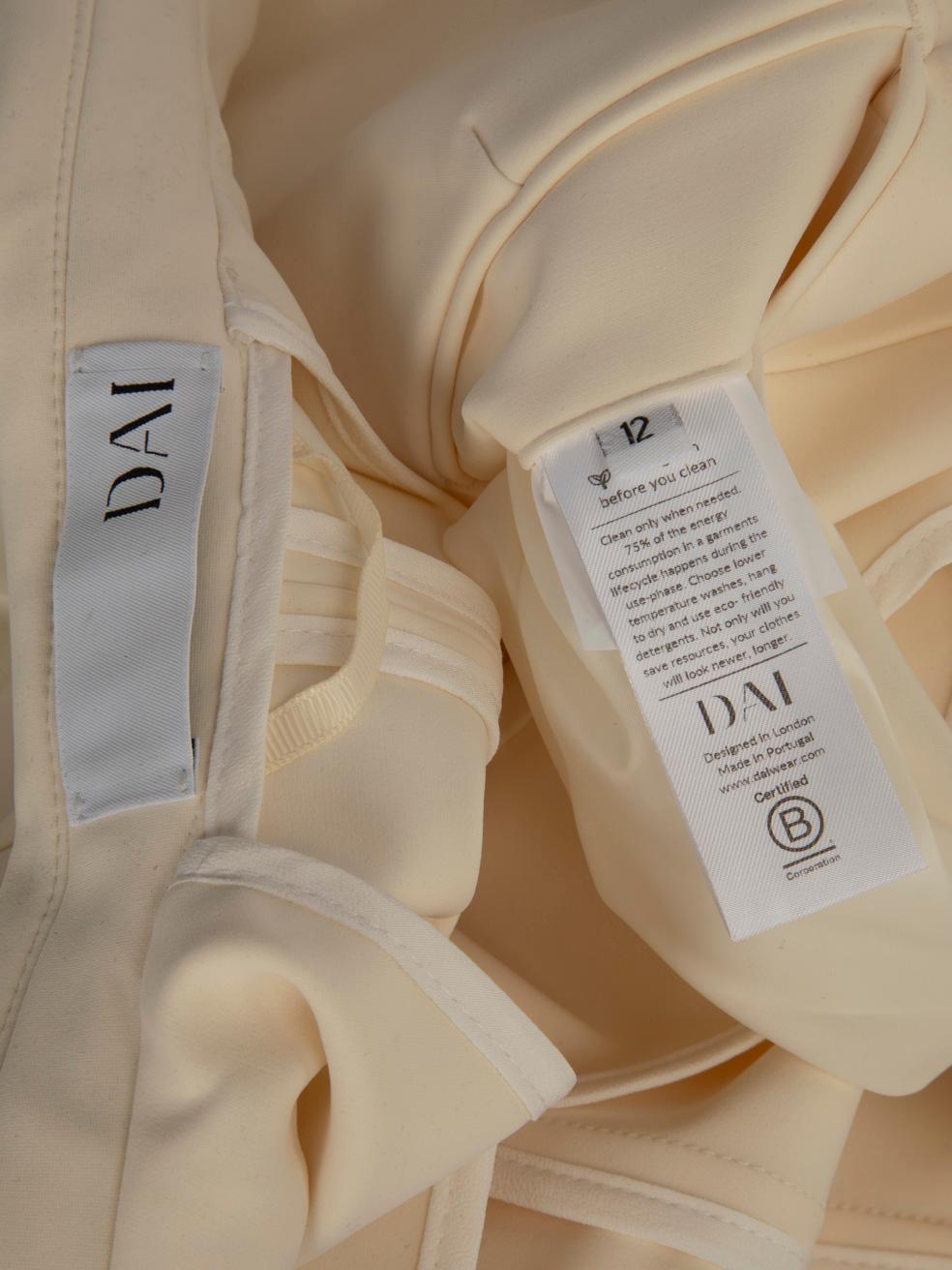 Dai Ecru Double Breasted Blazer Size L For Sale 3