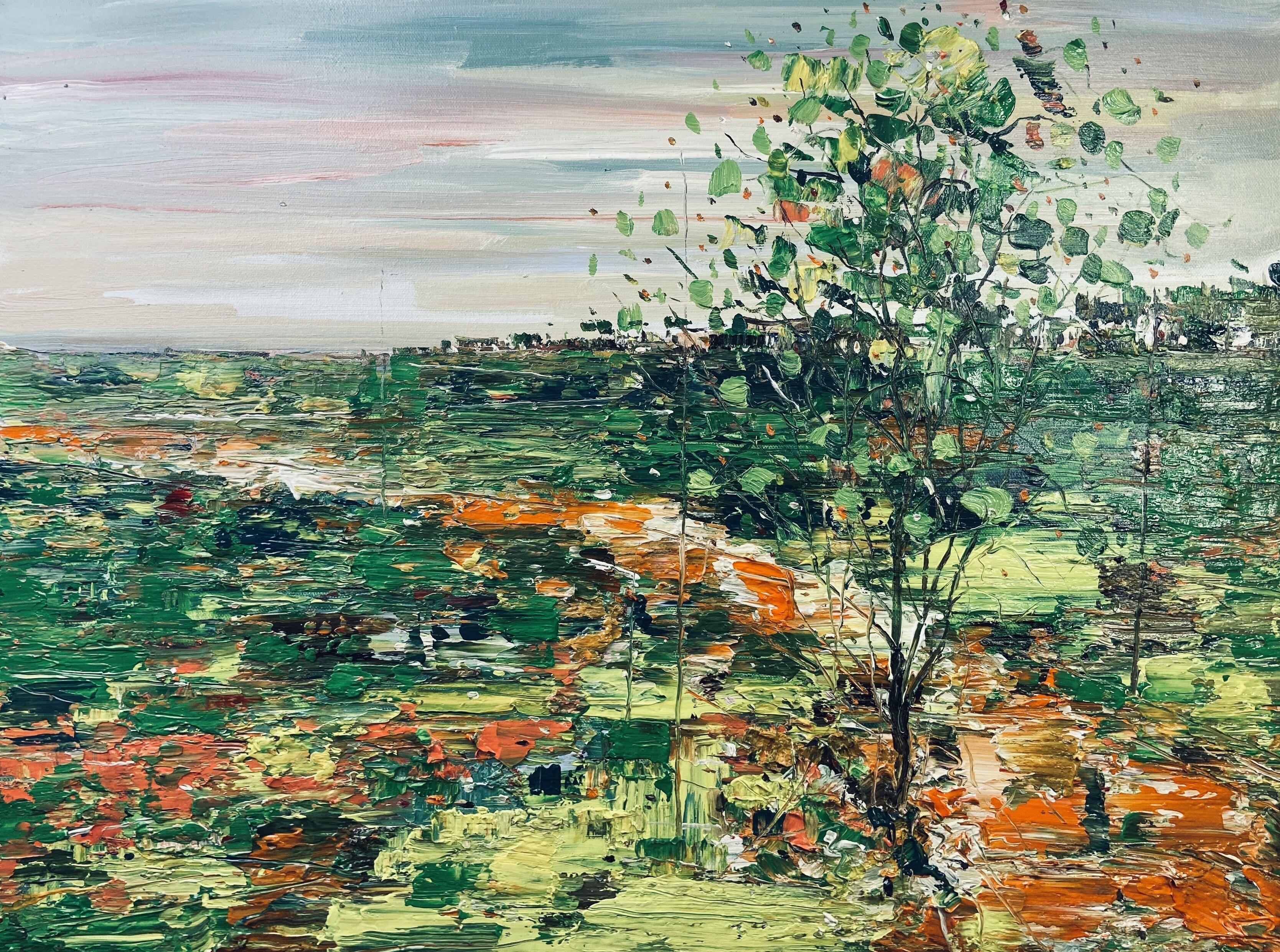 Paesaggio figurativo dipinto ad olio - La primavera
