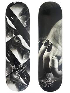 Vintage Signed Daido Moriyama skate decks: set of 2 works ( Daido Moriyama photography)