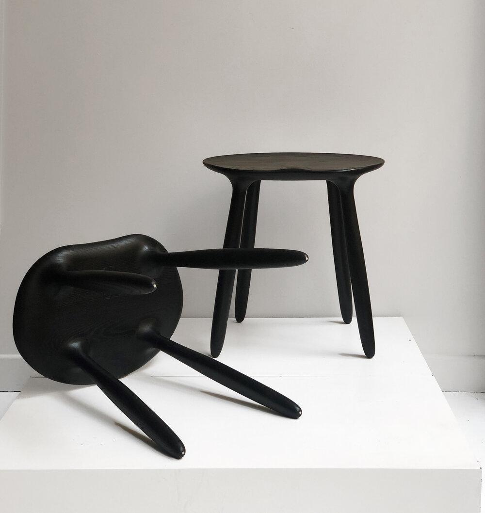 Daiku Stool is presented by by Victoria Magniant for Galerie V

The Daiku collection is a serie of eco-designed pieces inviting simplicity. The surface is deeply sanded to create fluid shapes and finished with water based stain to expose the beauty