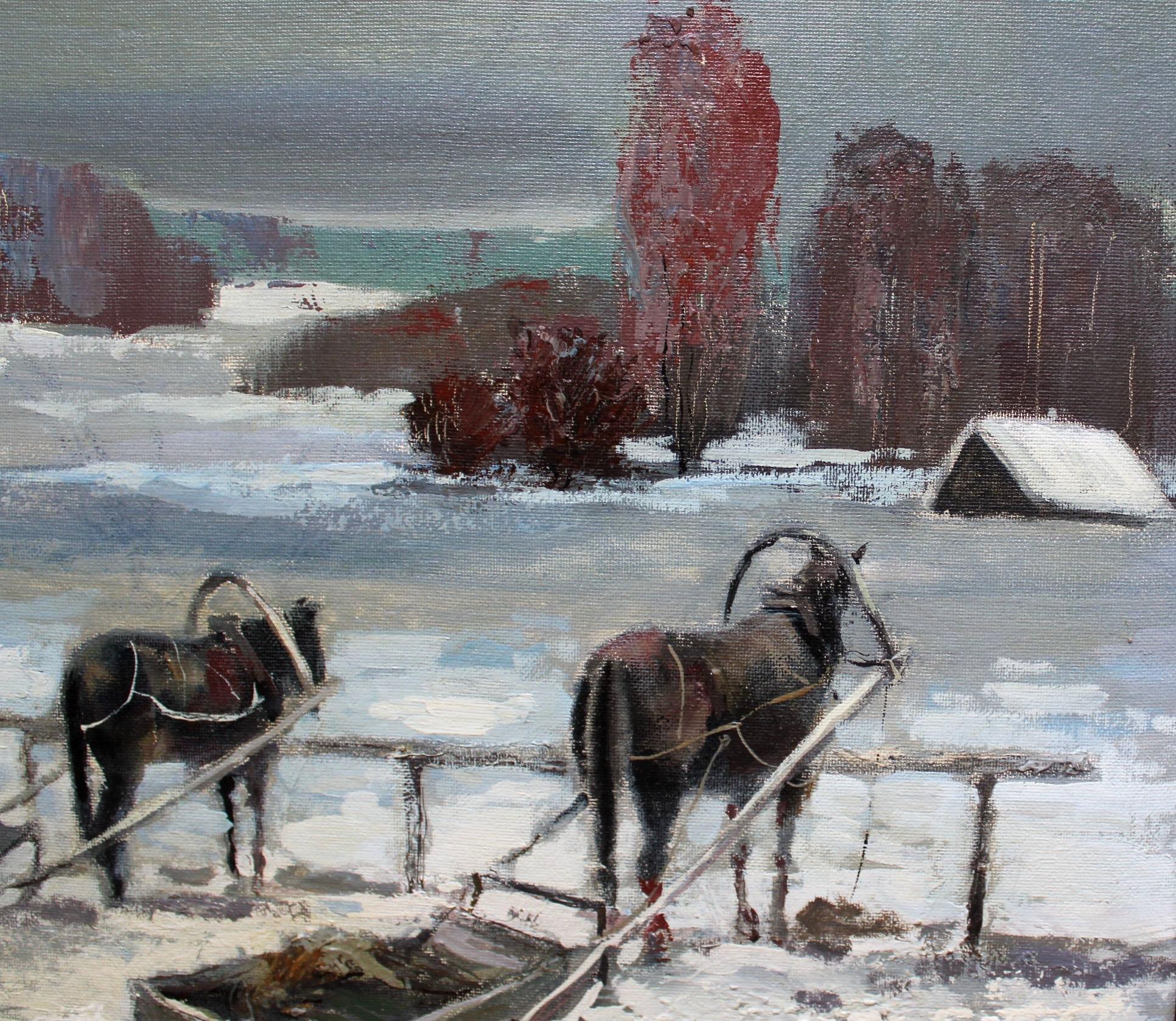 Dailis Rožlapa (1932-2014)
Bei Slita, Karton/Öl, 65x85cm, 1985


