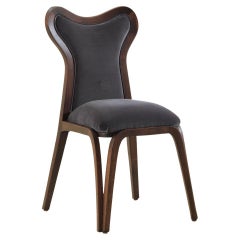 Daina-Up Solid Wood Dining Chair with Upholstered Seat and Back by Nigel Coates