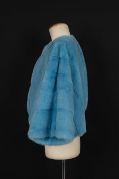 Dainese Sky-Blue Lustered Mink Bolero / Jacket