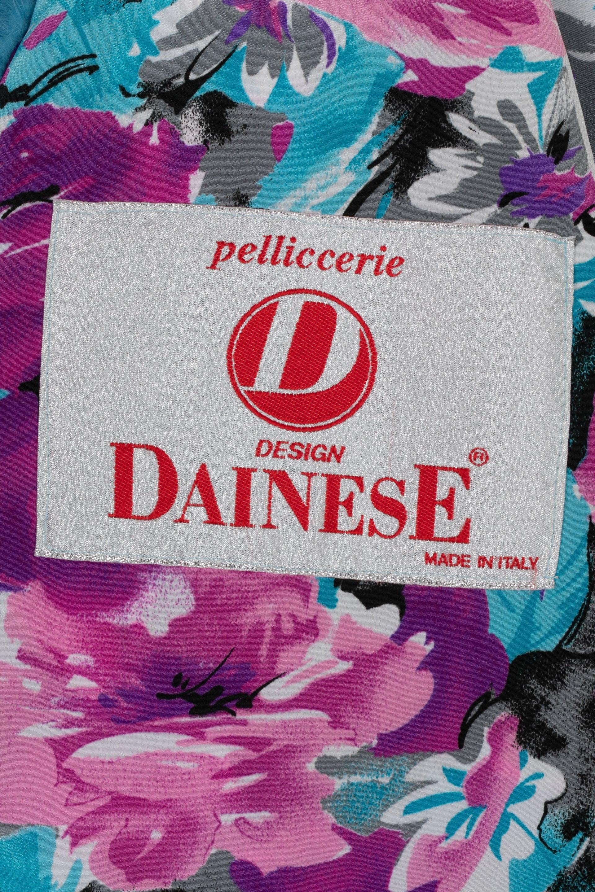Dainese Sky-Blue Lustered Mink Bolero / Jacket For Sale 5