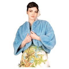 Dainese Sky-Blue Lustered Mink Bolero / Jacket