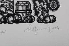 Battle. 1982. Paper, linocut, 25x34 cm