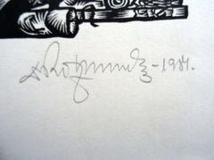 Kerzentag. 1984. Papier, Linolschnitt, 25x34 cm