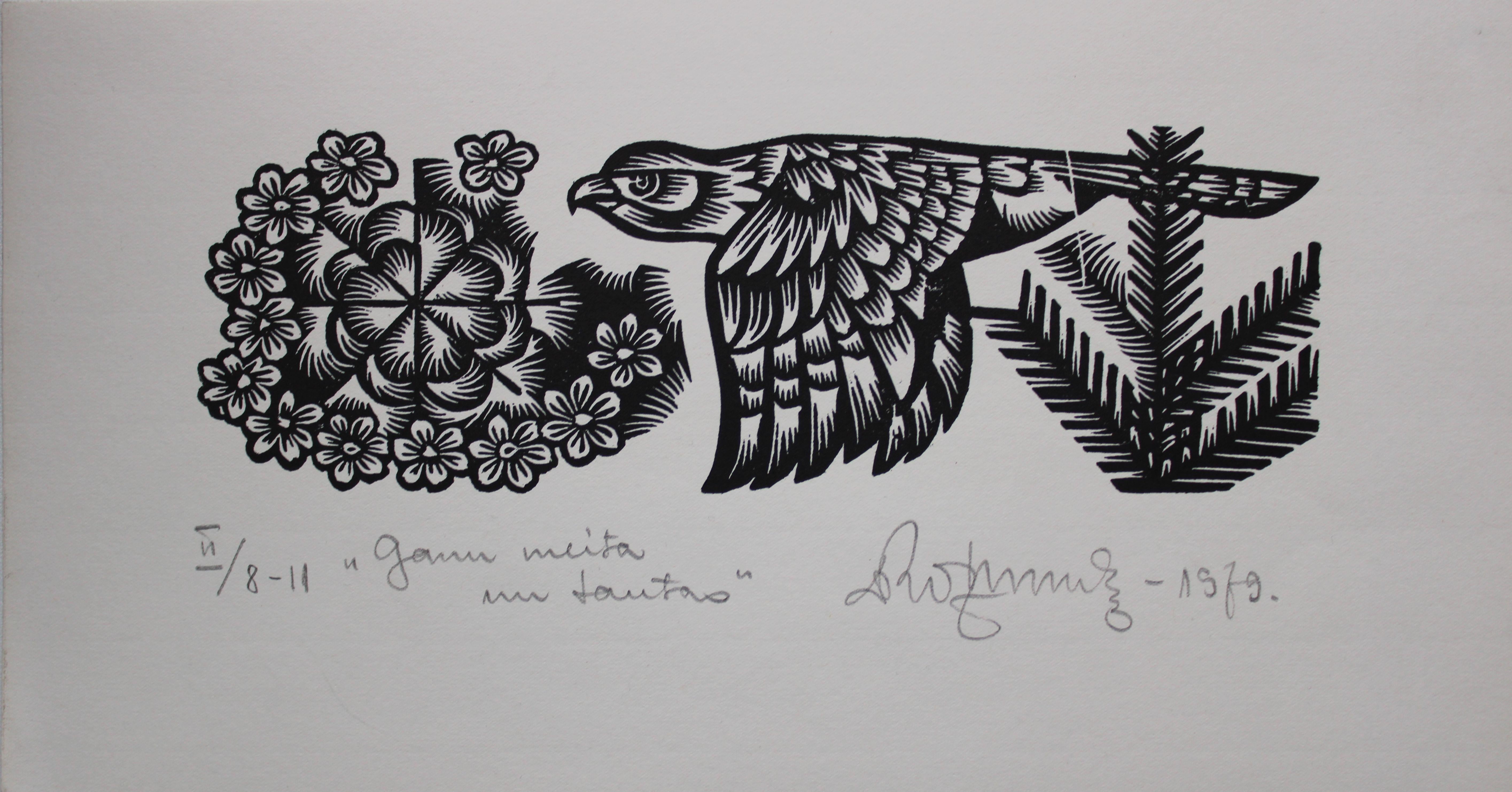 Countryside. 1984. Carta, linoleografia, 20x34 cm