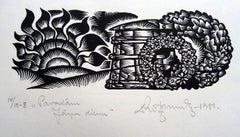 Day of solstice. 1984. Paper, linocut, 20x34 cm