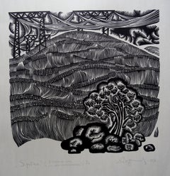 Force. 1970, linogravure, taille de l'impression 50x53 cm ; total 65x63 cm