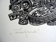 Fracture. 1984, linocut, print size 47x58 cm; total 60x68 cm