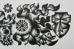 Hoffnungsvoll. 1982. Papier, Linolschnitt, 20x34 cm
