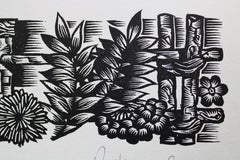 Helechos de verano. Nr. 2. 1984. Papel, linograbado, 20x34 cm