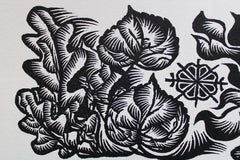 Mittsommerliche Grüße. Nr. 2.1984. Papier, Linolschnitt, 20x34 cm