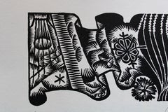 Midsummer wreath. 1984. Paper, linocut, 20x34 cm