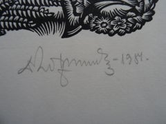 Nacht des Jahrestages. 1984. Papier, Linolschnitt, 20x34 cm