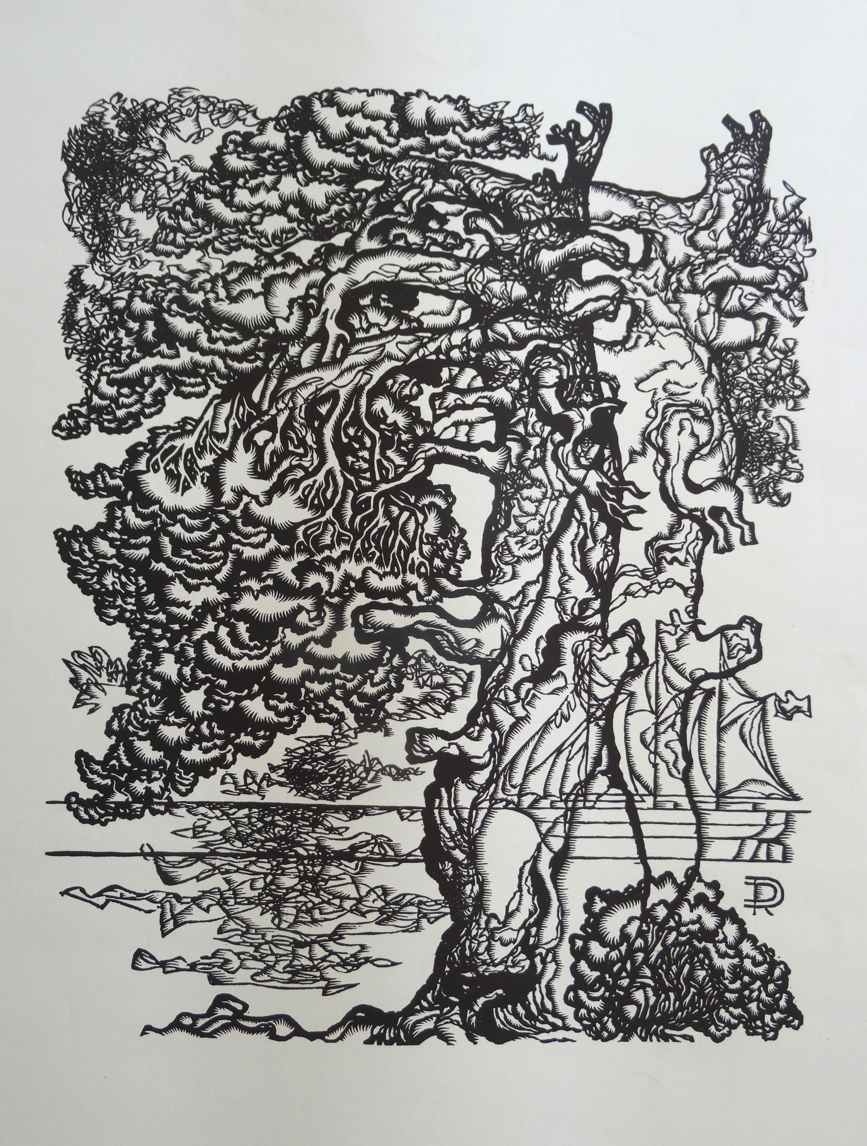 Kiefernholzbaum. 1978, Papier, Linolschnitt, Druckgröße 50x40 cm; Papiergröße 70x55 cm