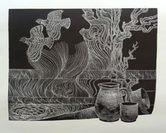 Rye spring. 1980, Paper, linocut, print size 50x65 cm; total 70x80 cm