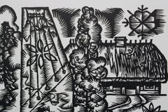 Saisons. 1984. Papier, linogravure, 25 x 34 cm