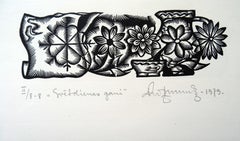 Bouvier du dimanche. 1979. Papier, linogravure, 19x33 cm