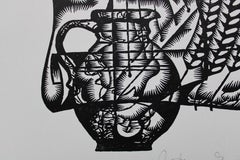 V Intro. 1982. Paper, linocut, 25x31 cm