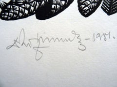 Winter solstice. 1984. Paper, linocut, 25x34 cm