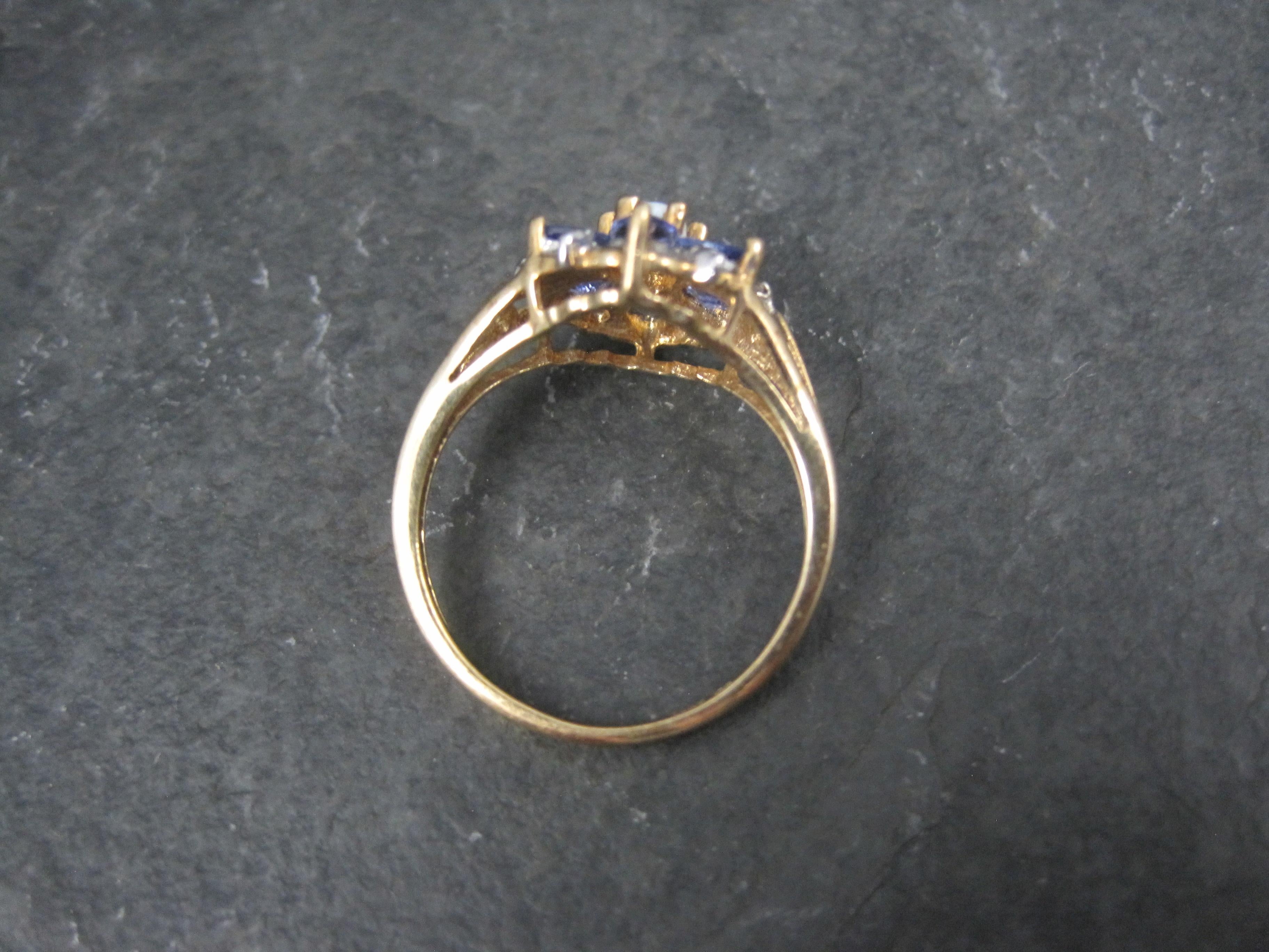 Women's Dainty 10k Tanzanite Opal Ring For Sale