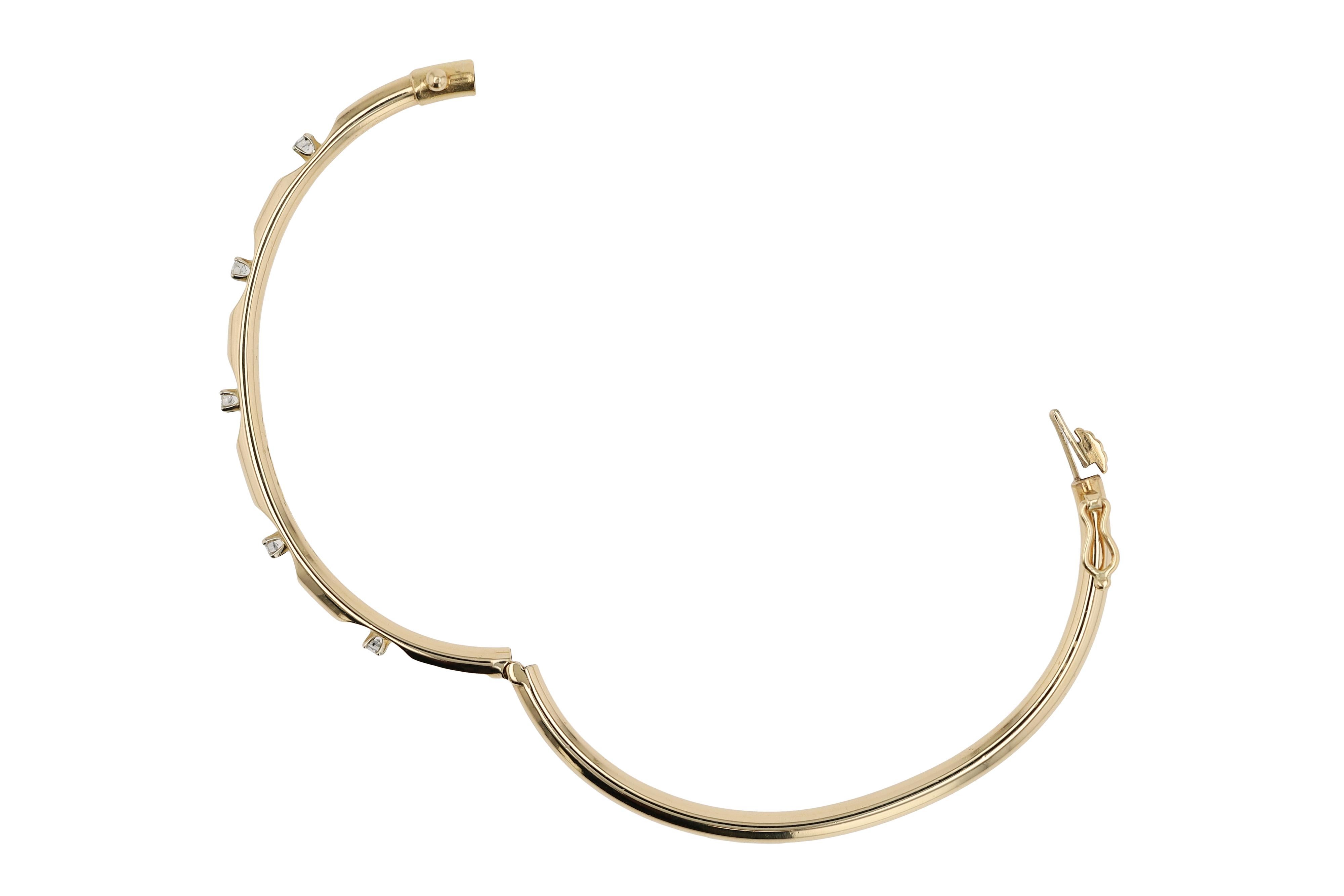 0,20ctw Diamant und 14k Gold Armreif (Rundschliff)