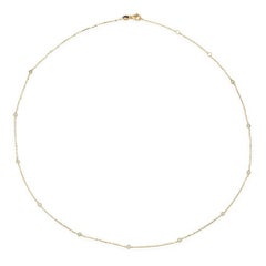 Dainty Full-Cut Diamond Bezel 14K Yellow Gold Necklace