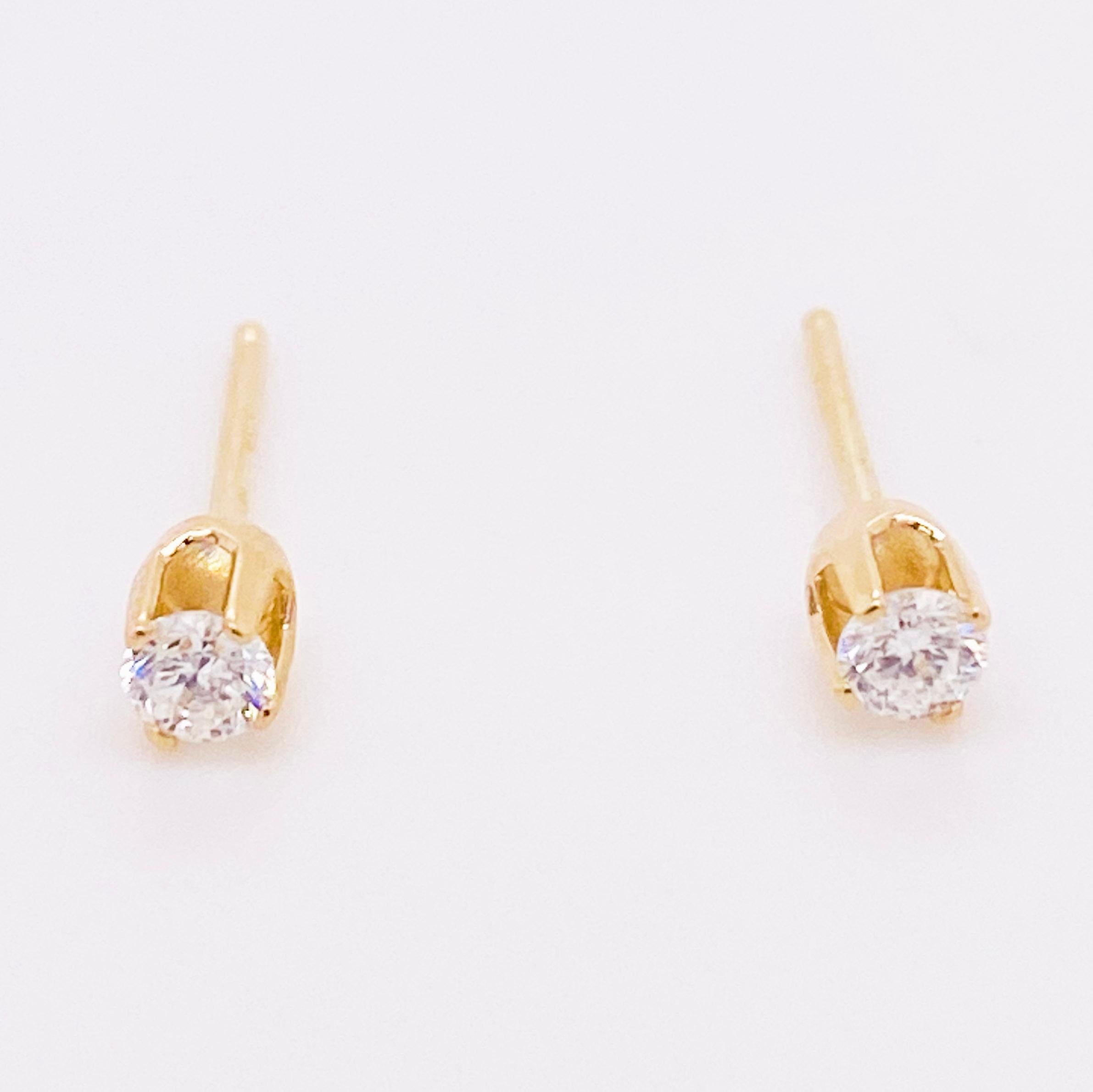 dainty diamond studs