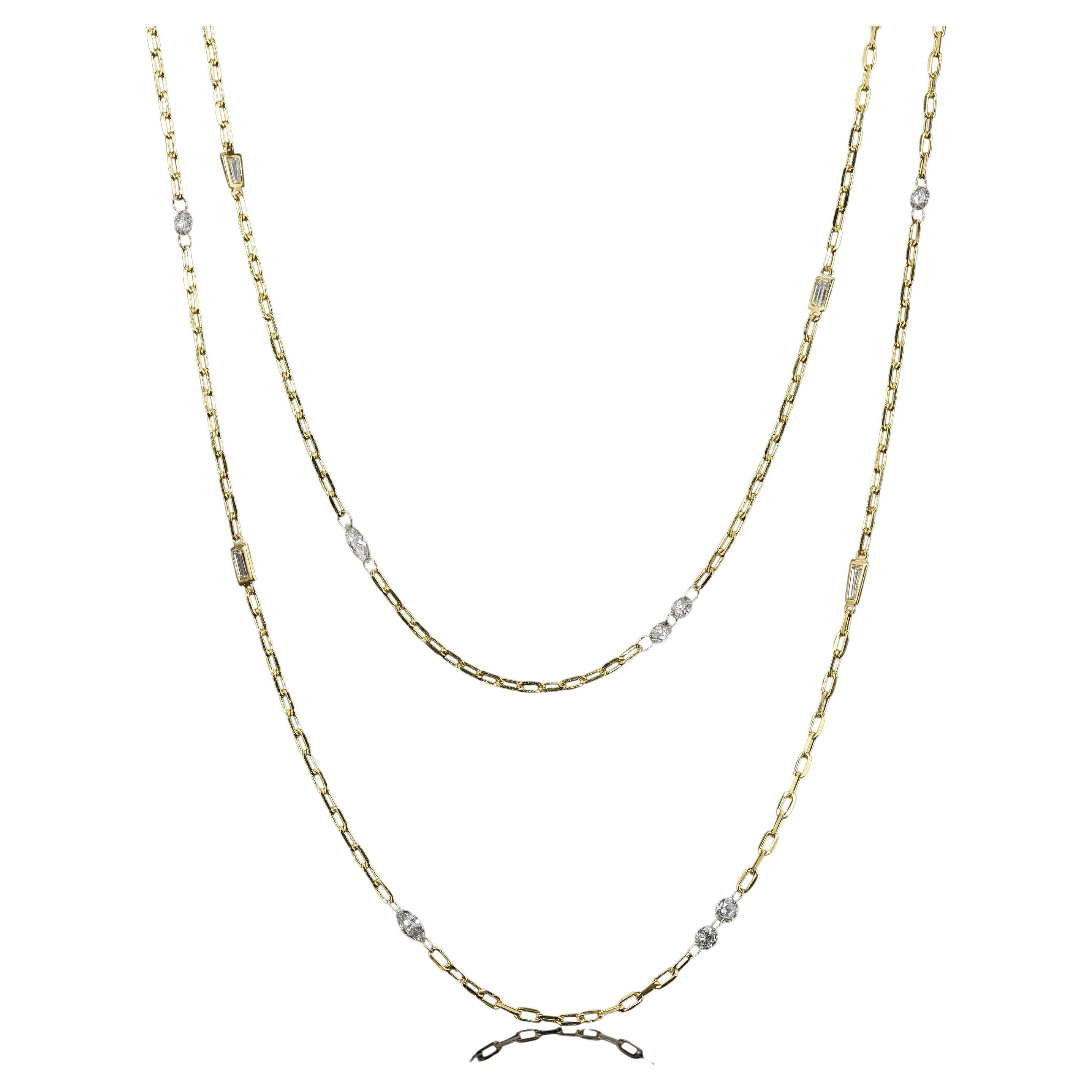 Dainty Diamond Necklace, 18k Gold VS Diamonds