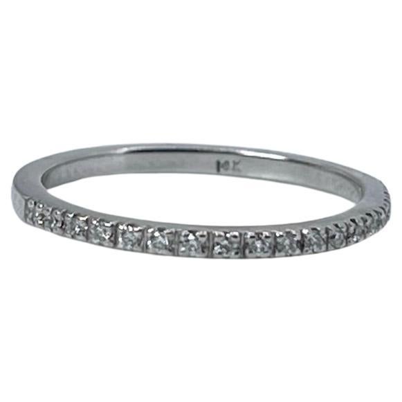 Dainty diamond ring 14KT wedding band white gold diamond ring 