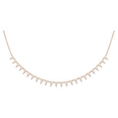 Dainty Diamond Spike Rose Gold 14k Necklace