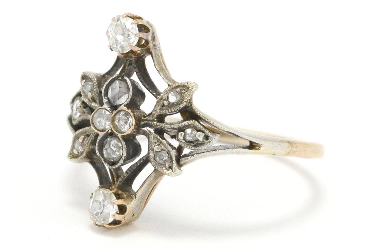 art nouveau wedding rings