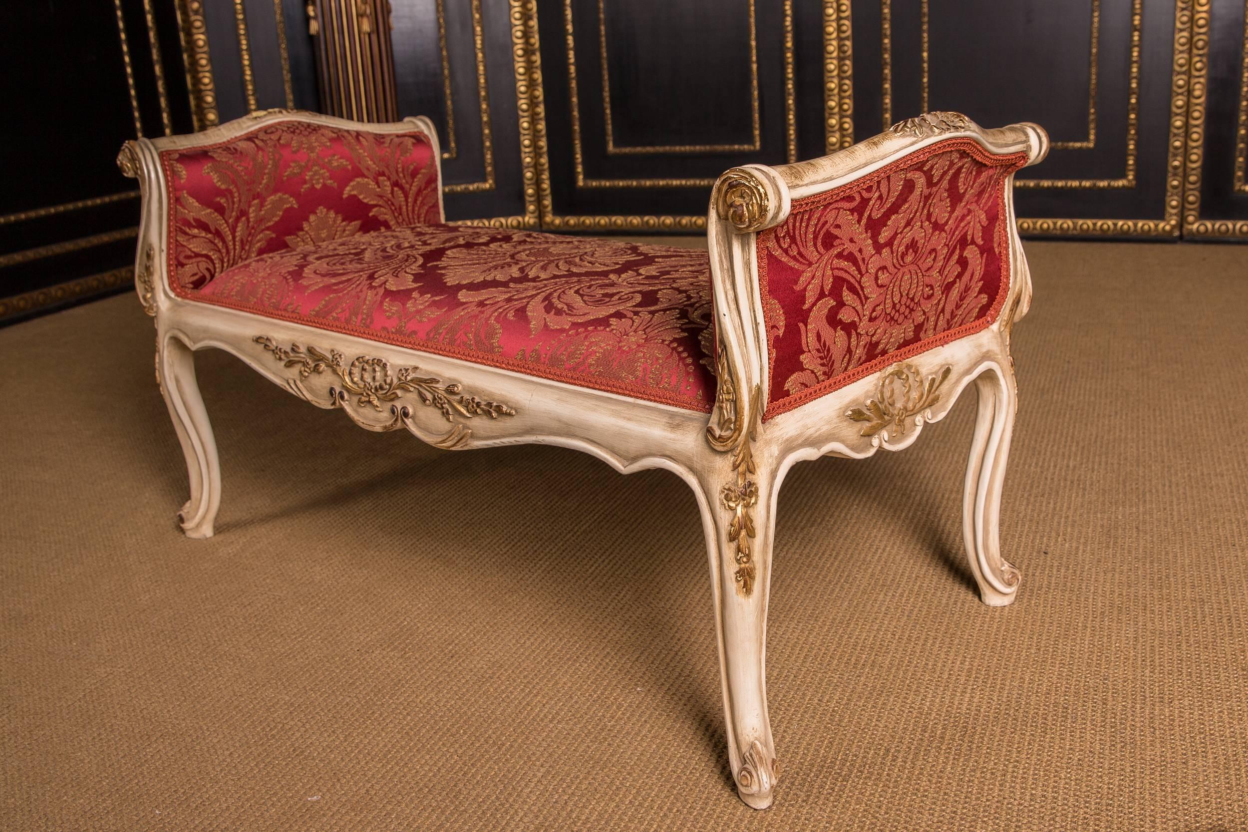 Dainty French Gondola Stool in Louis Quinze Style 1