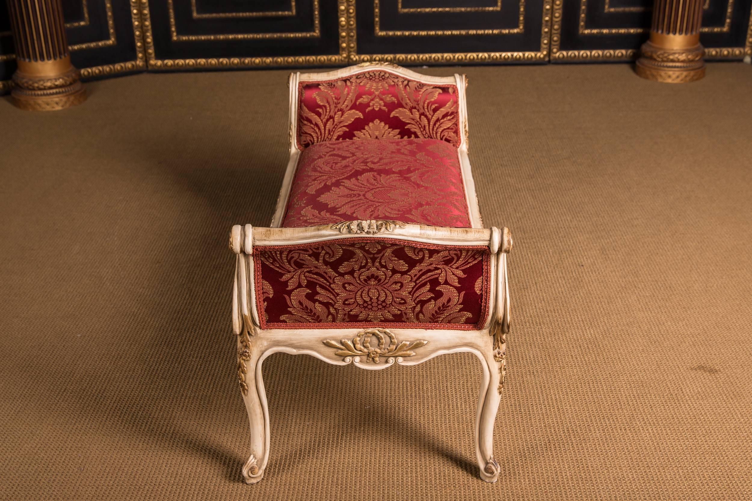 Dainty French Gondola Stool in Louis Quinze Style 2