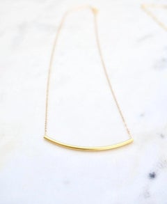 Dainty Minimalist Necklace Sterling Silver Modern Necklace Women Birthday Gift.