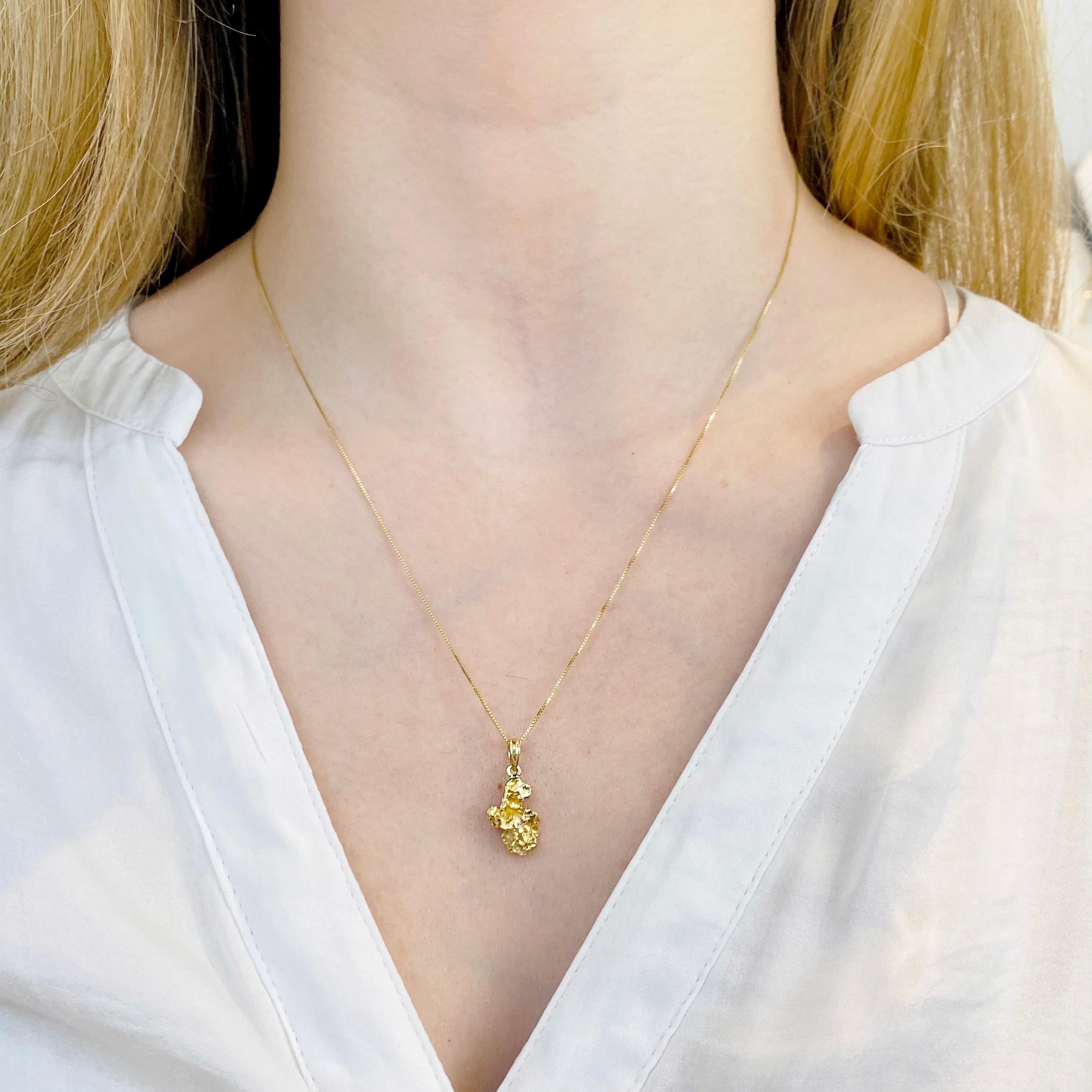 collier pepite d'or homme
