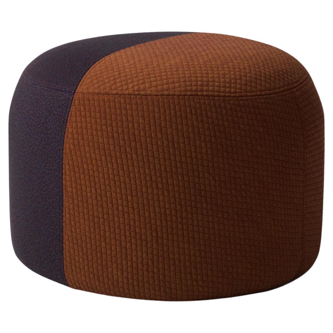 Dainty Pouf Mosaic Sprinkles Rusty Eggplant by Warm Nordic For Sale
