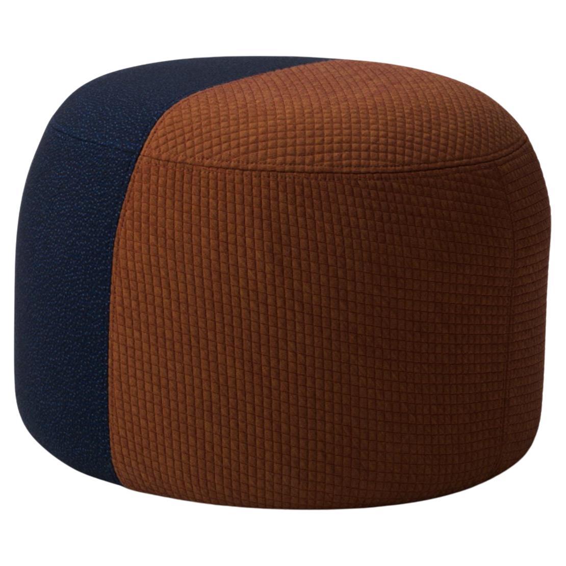 Dainty Pouf Mosaic Sprinkles Rusty Midnight Blue by Warm Nordic For Sale