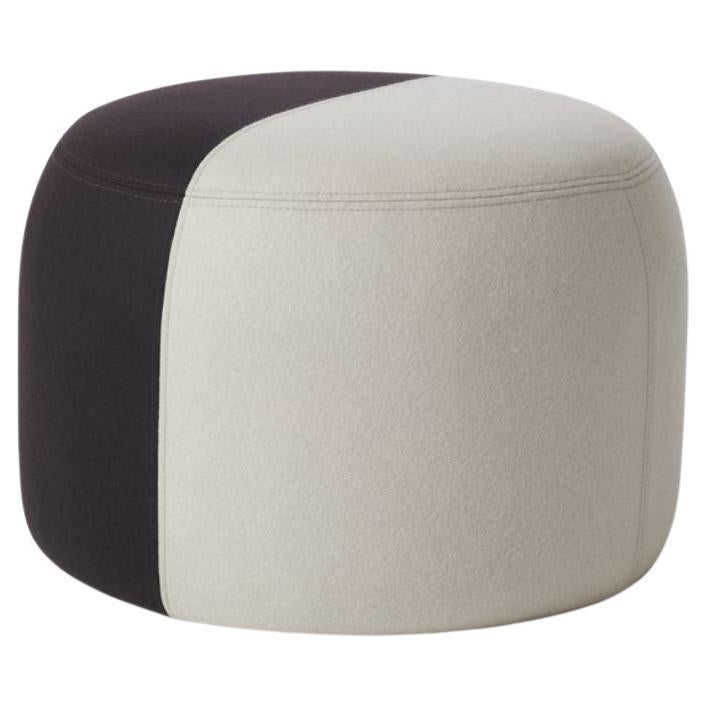 Dainty Pouf Pearl Grey, Black by Warm Nordic