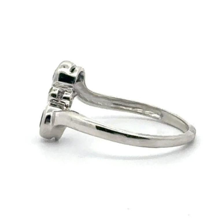 For Sale:  Dainty Round Blue Sapphire and Diamond Ring in Silver Gift for Women 10