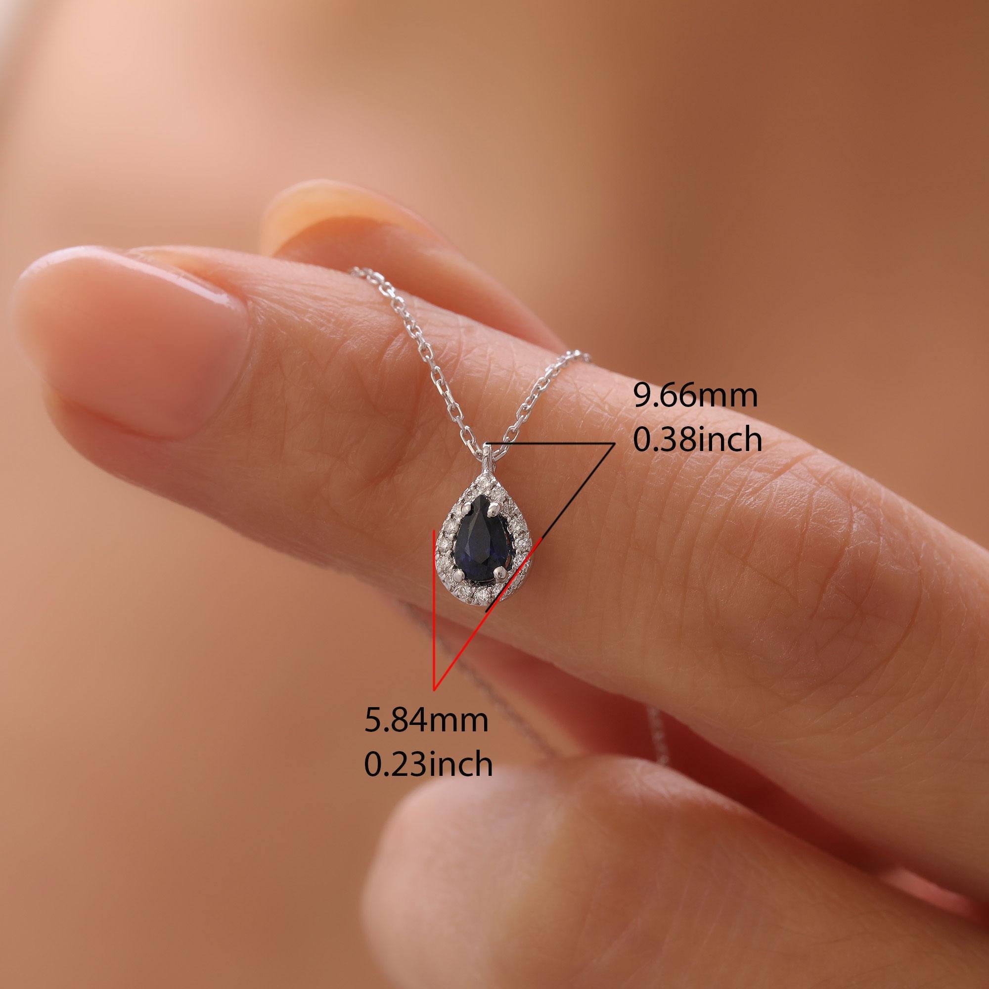 Collier délicat en saphir et diamant en vente 1